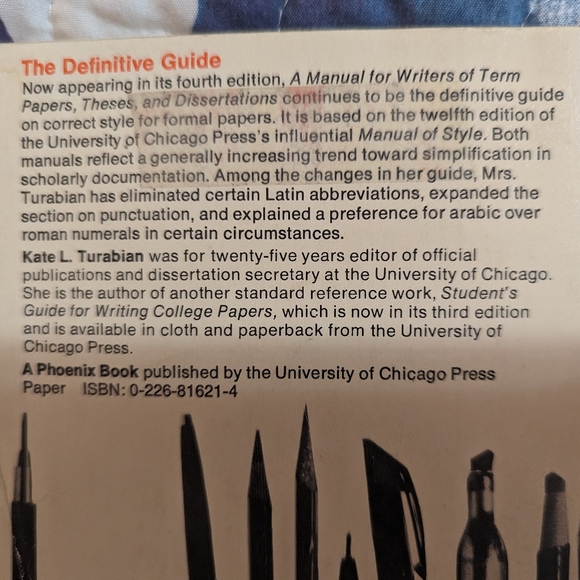 A Manual for Writers, 4th Edition, by Kate L. Turabian - Picture 3 of 3